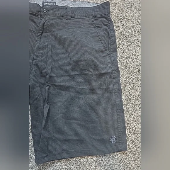 Hang Ten Chino shorts lightweight hybrid walkshorts Mens 38 Black - Picture 2 of 11